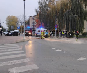Cztery samochody zderzyły się na ul. Rynkowej w Siedlcach