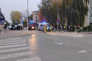 Trzy samochody zderzyły się na ul. Rynkowej w Siedlcach