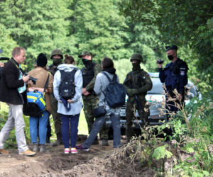 Obozowisko uchodźców na granicy polsko-białoruskiej