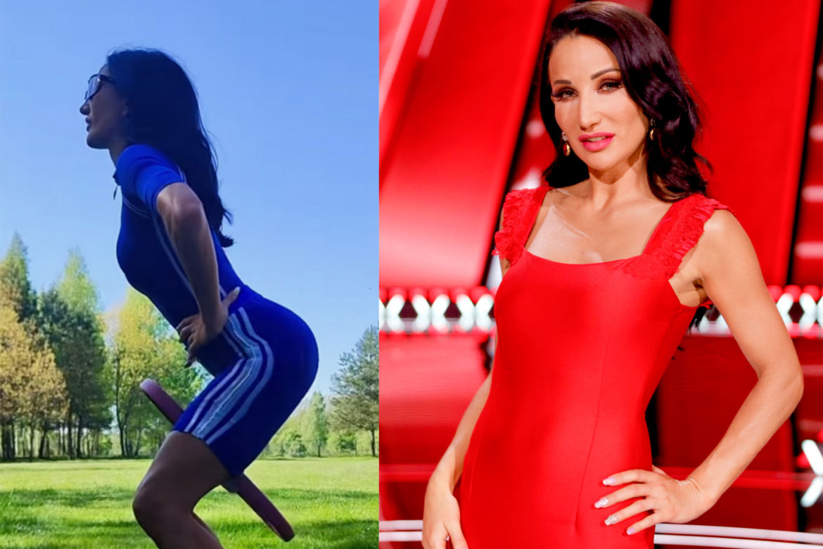 Justyna Steczkowska modeluje pupę prądem