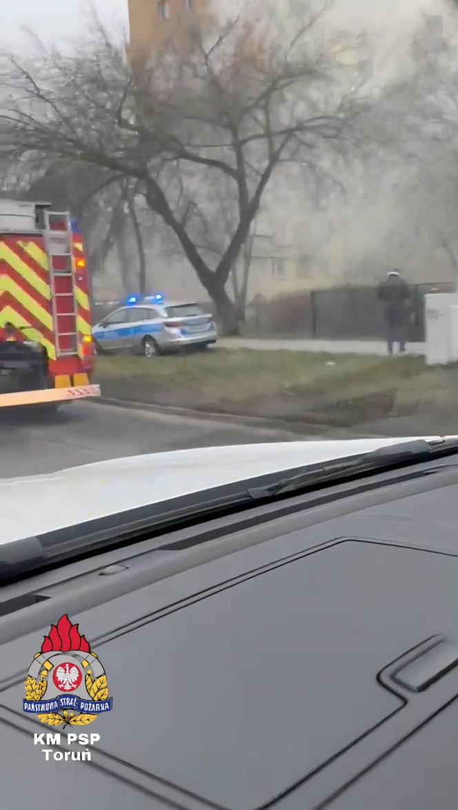 Pożar przy ul. Kraszewskiego w Toruniu