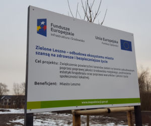 Przy ul. Unii Europejskiej w Lesznie powstaje nowy park