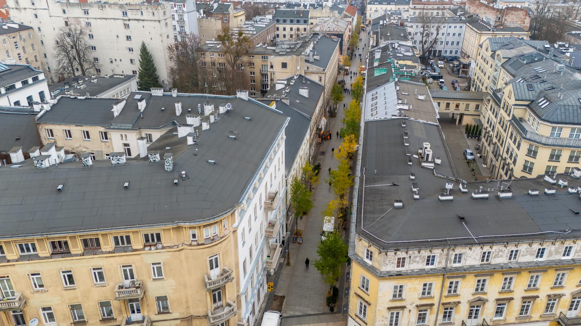 Nowe Centrum Warszawy zimą
