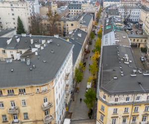 Nowe Centrum Warszawy zimą