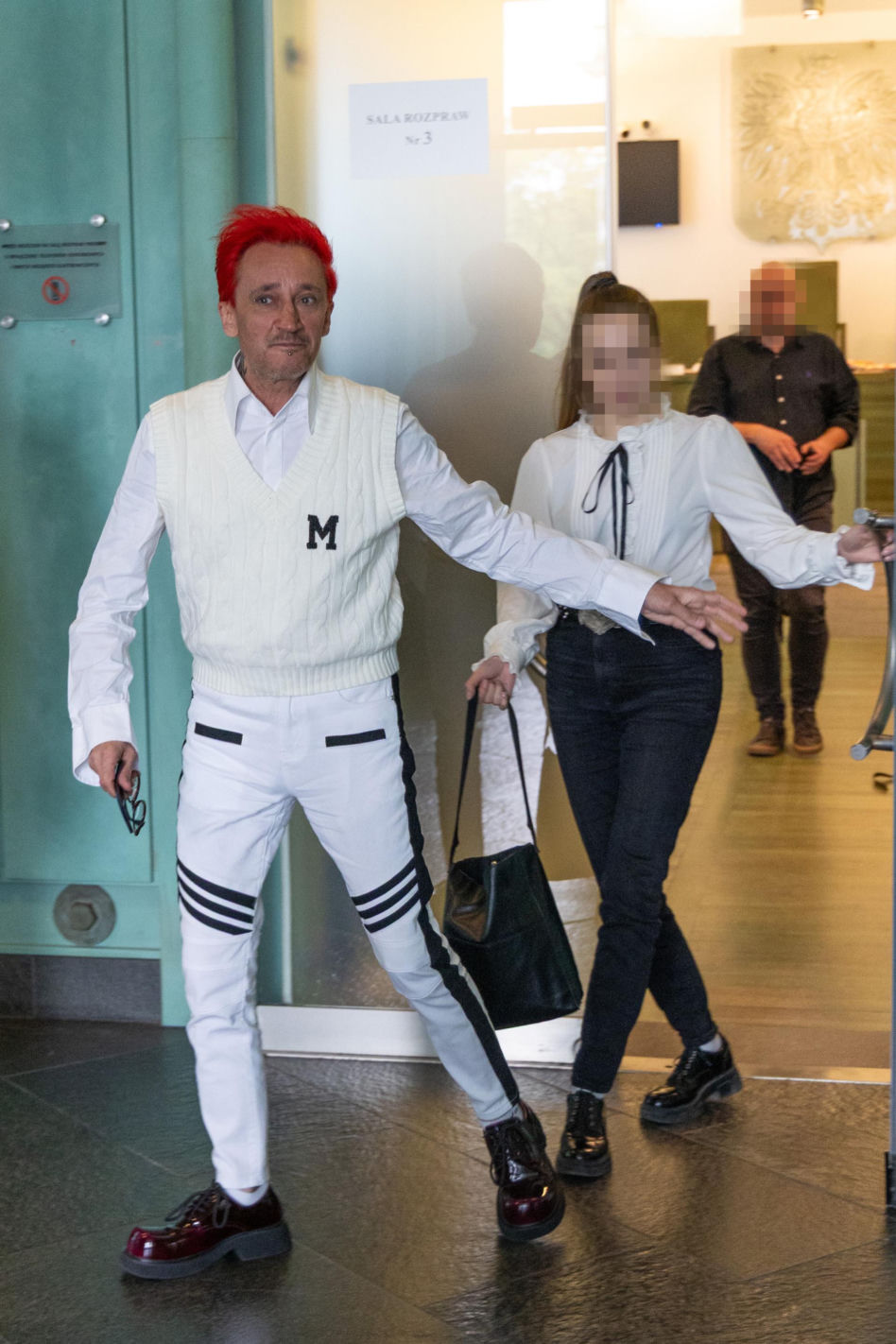 Michał Wiśniewski w sądzie. Nie miał czasu, żeby się przebrać