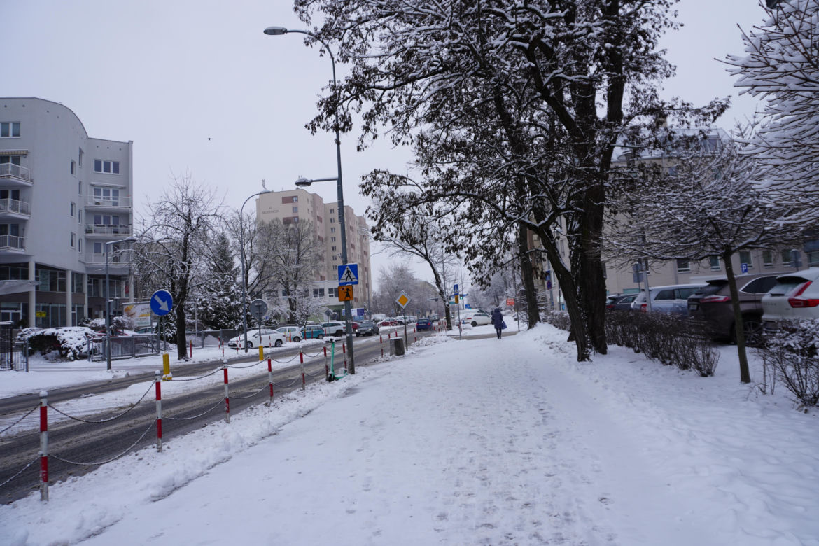 Sytuacja na drogach w Białymstoku. Styczniowy atak zimy w Podlaskiem