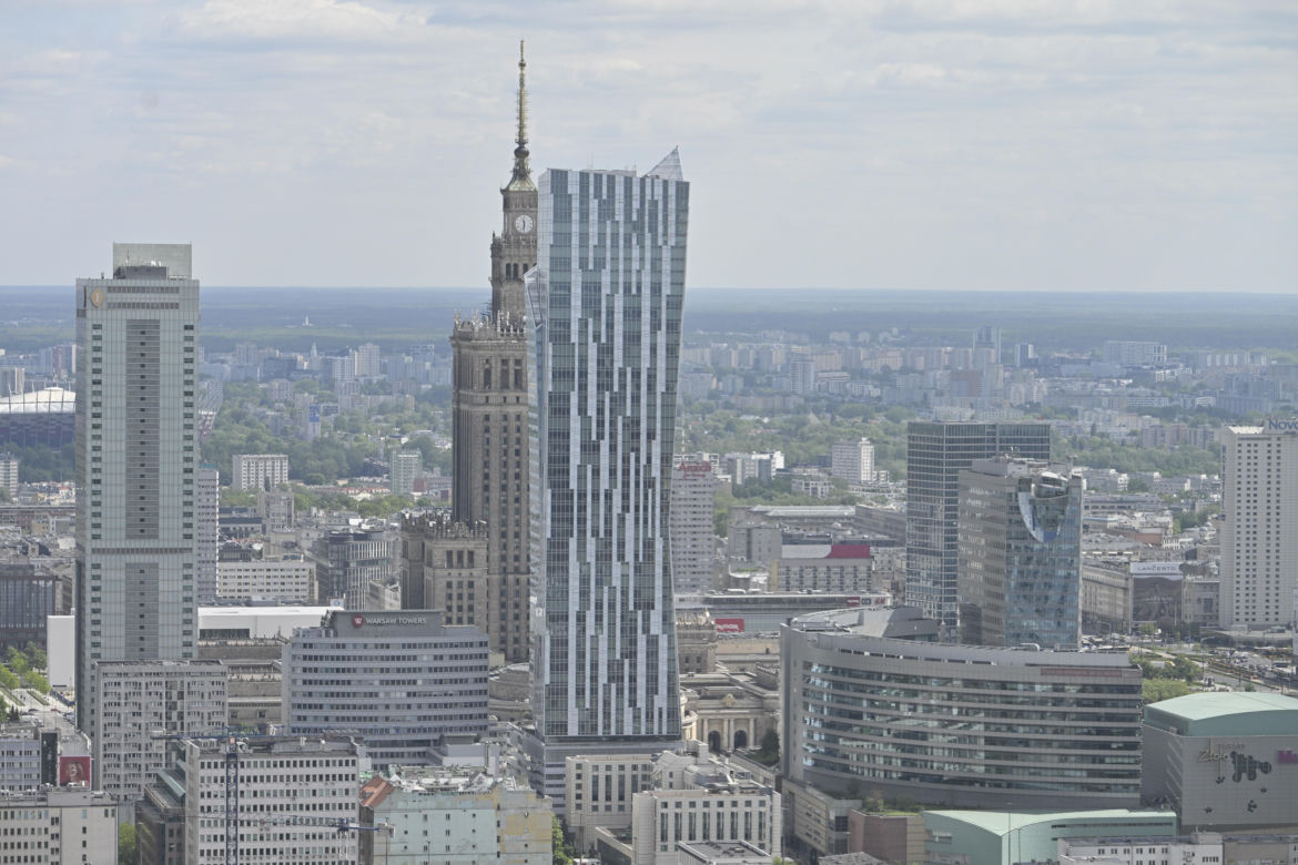 Widok na Warszawę ze Skylinera w 2025 r.