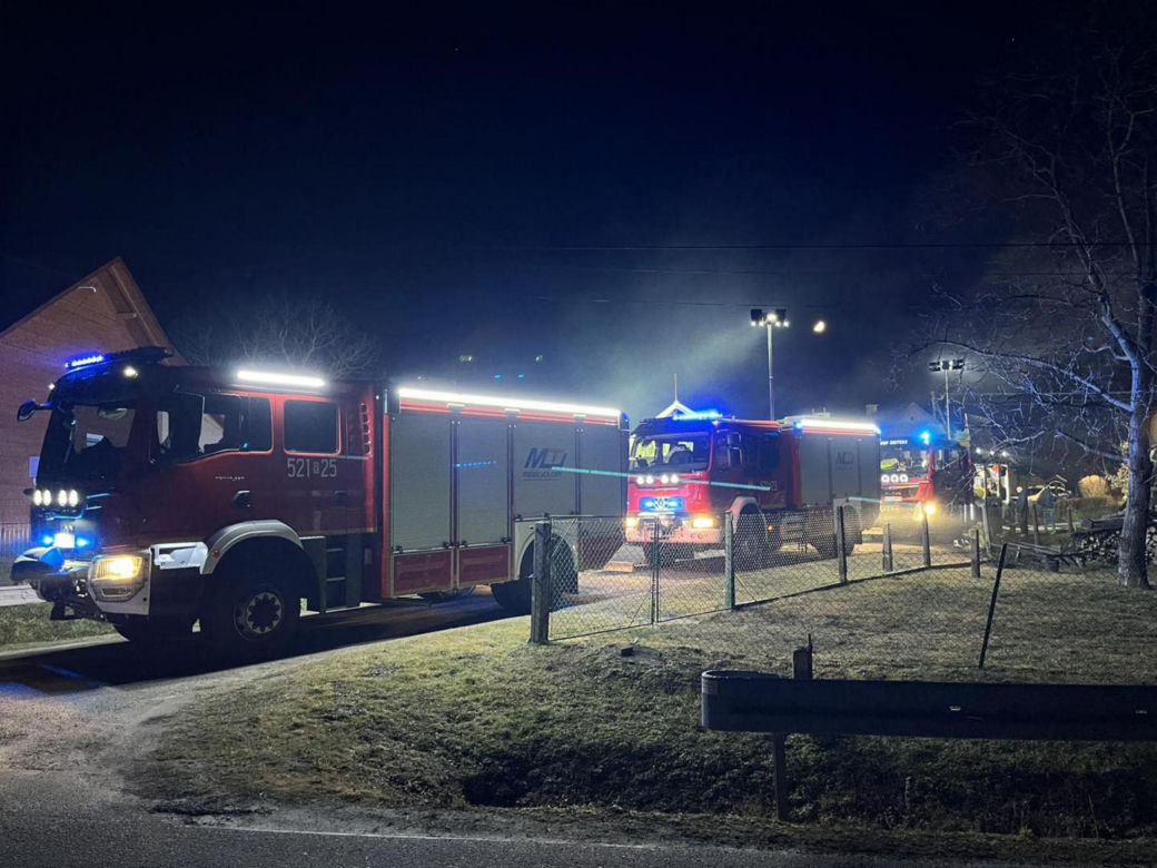 Pożar domu w Sieteszy.