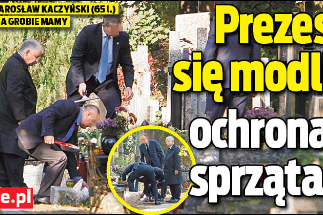 Prezes się modli ochrona sprząta