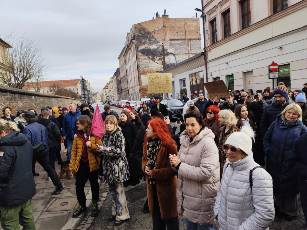 Kraków. Protest przeciwko budowie hoteli na Kazimierzu