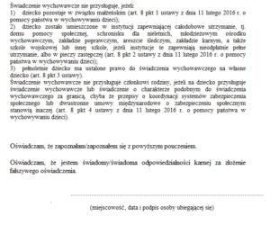 Wzór wniosku Rodzina 500+ /16