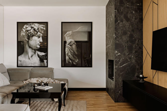 Między minimalizmem a złotym detalem. Elegancki dom w Katowicach