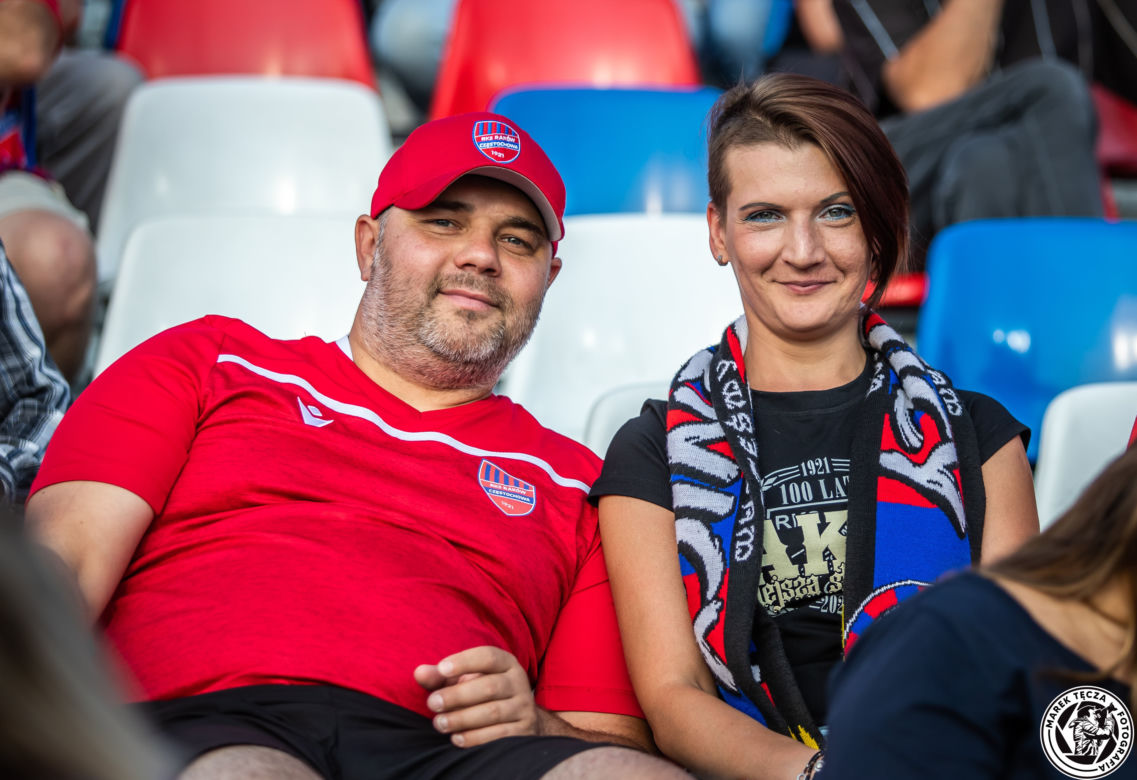Kibice podczas meczu Raków Częstochowa - Jagiellonia Białystok 