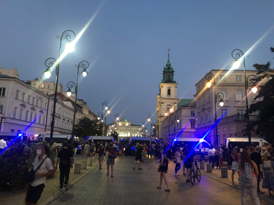 Protest na Krakowskim Przedmieściu