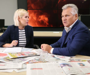 Aleksander Kwaśniewski w redakcji Super Expressu