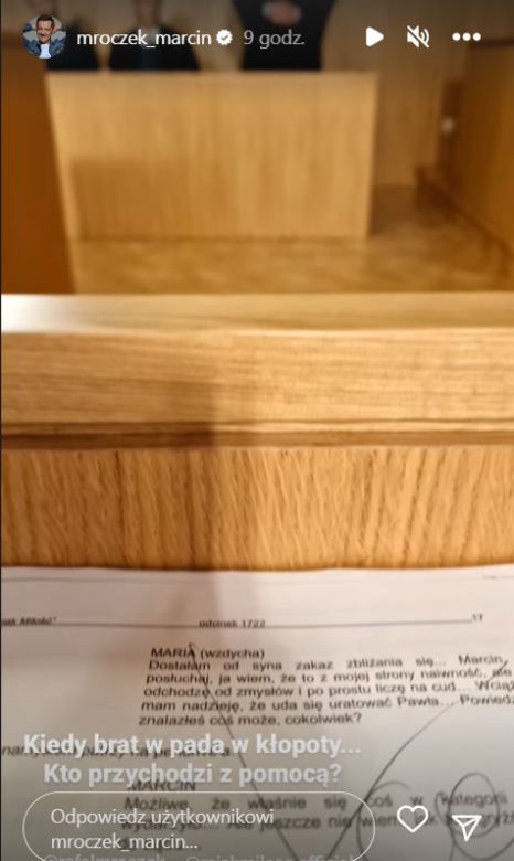 M jak miłość. Fragment scenariusza