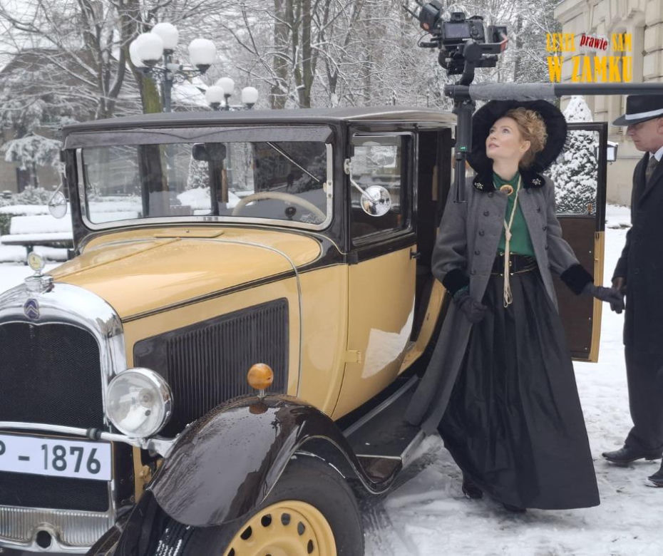 Plan filmowy w zamku w Pszczynie