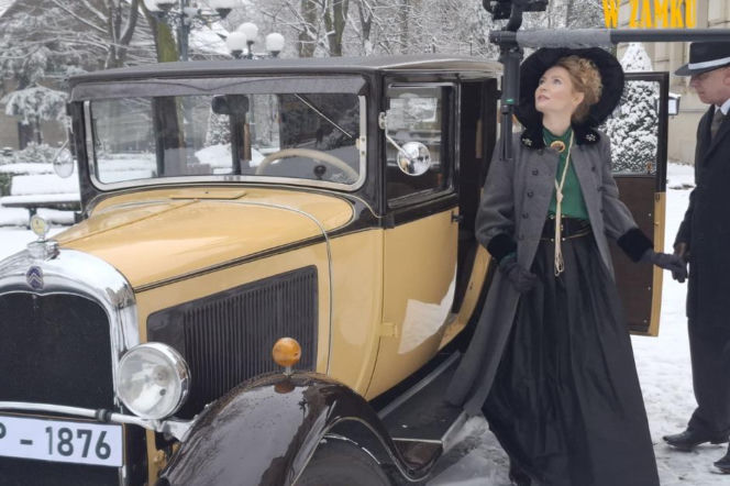 Plan filmowy w zamku w Pszczynie