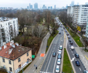 Przyszła trasa tramwaju wzdłuż Pola Mokotowskiego w Warszawie