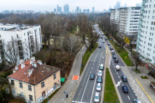Przyszła trasa tramwaju wzdłuż Pola Mokotowskiego w Warszawie