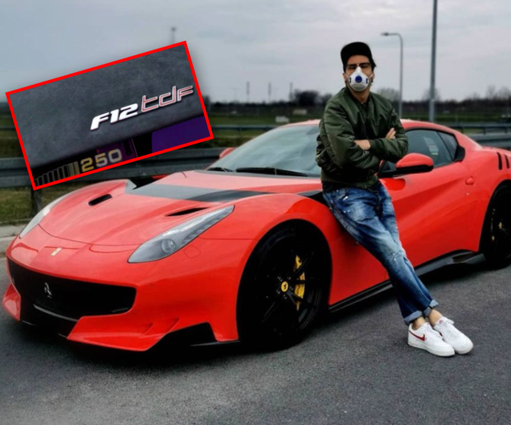 Kuba Wojewódzki i Ferrari F12 tdf