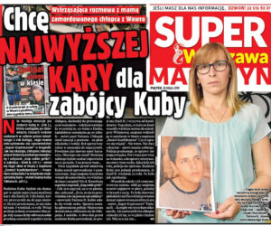 Matka zamordowanego w szkole Kuby: Emil dźgając mojego syna zabił także mnie