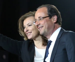 Francois HOLLANDE - nowy prezydent Francji z partnerką Valerie Trierweiler
