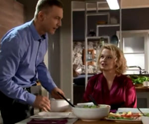 M jak miłość odc. 1135. Marta (Dominika Ostałowska), Andrzej Budzyński (Krystian Wieczorek)
