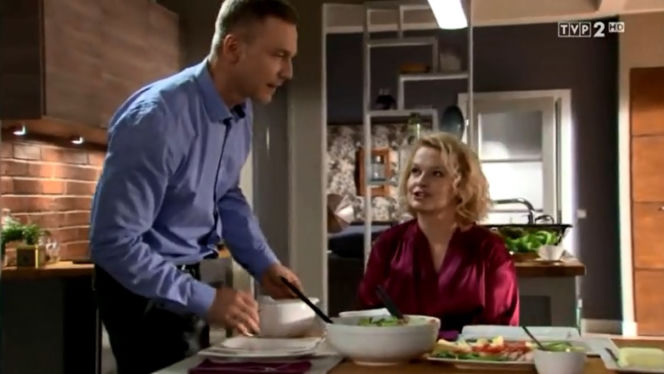 M jak miłość odc. 1135. Marta (Dominika Ostałowska), Andrzej Budzyński (Krystian Wieczorek)