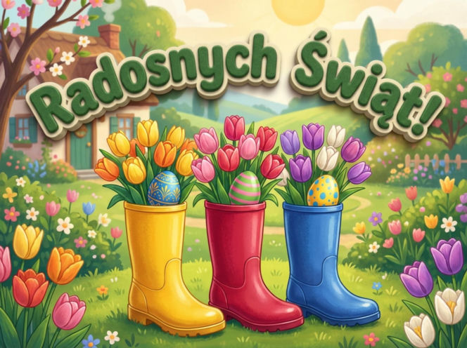 Kartka świąteczna na Wielkanoc