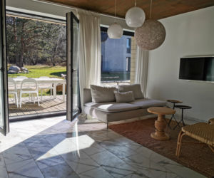 Salon i widok na taras