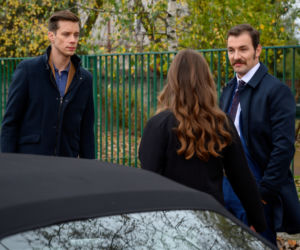 Na Wspólnej, odc. 3035. Darek (Michał Mikołajczak), Aneta (Dorota Krempa), jej nowy kochanek (Oskar Stoczyński)