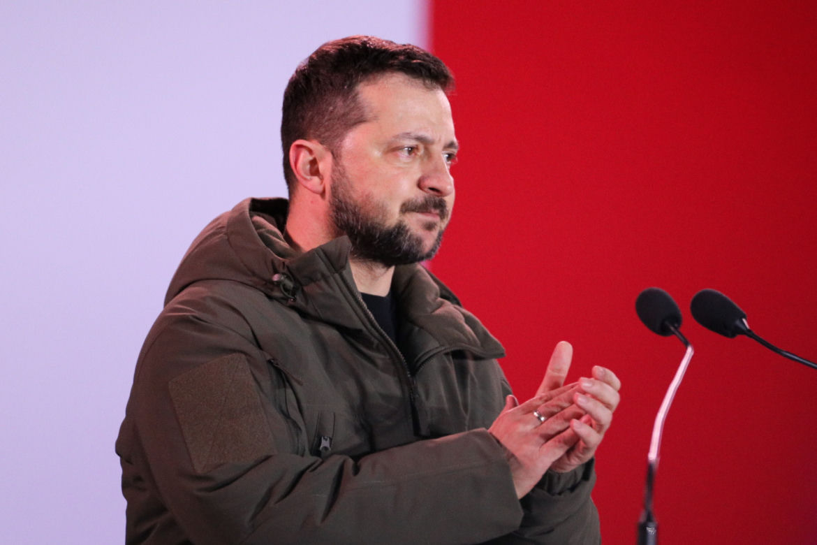 Wystąpienie Wołodymyra Zełenskiego na Zamku Królewskim w Warszawie