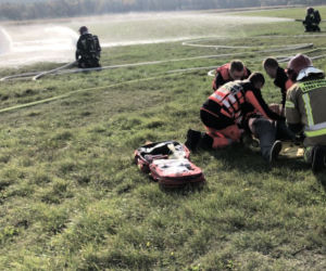 Ćwiczenia służb ratowniczych na lotnisku Katowice-Muchowiec