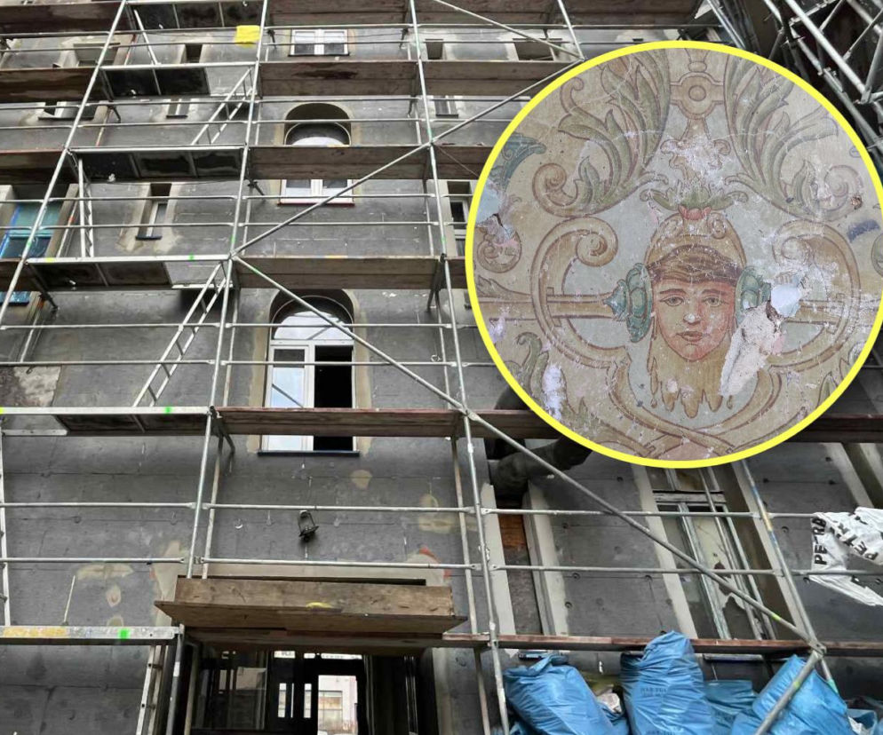 Odkryte polichromie w kamienicy w Szczecinie