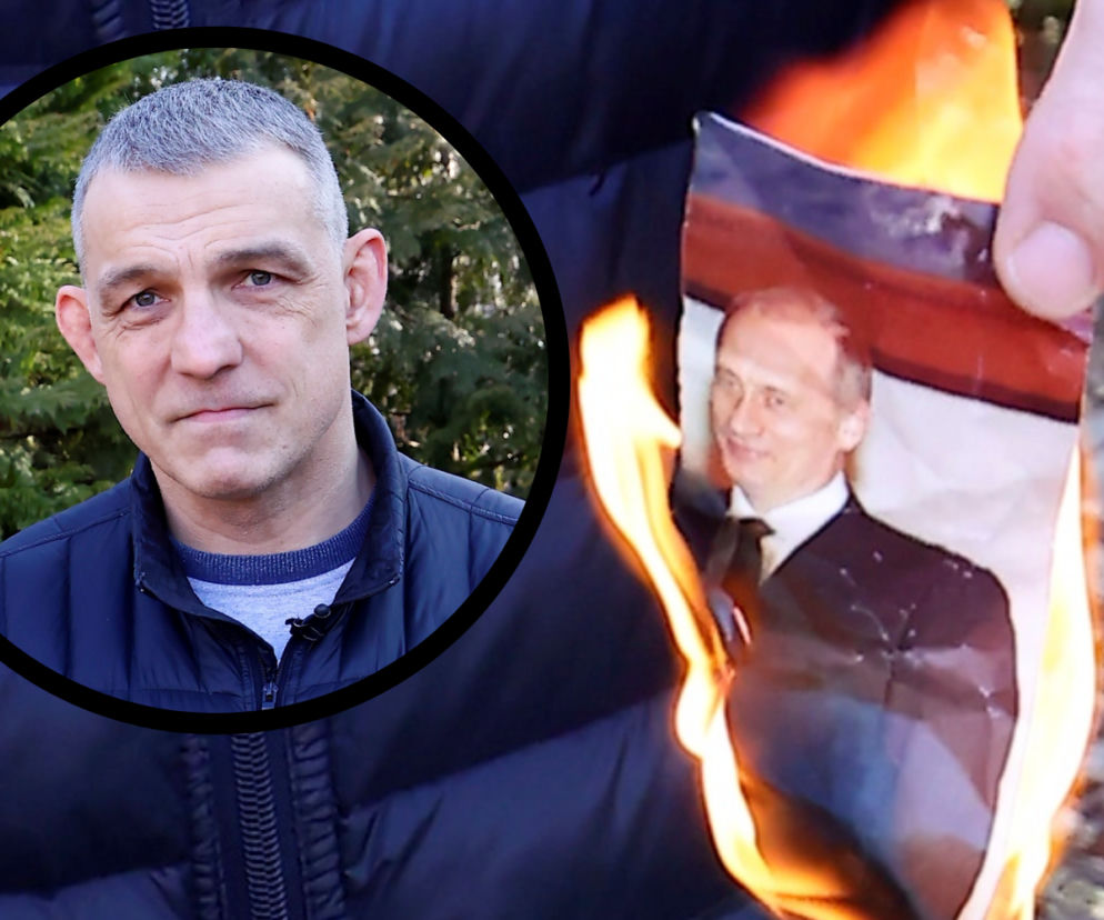 Paweł Nastula spalił zdjęcie Putina