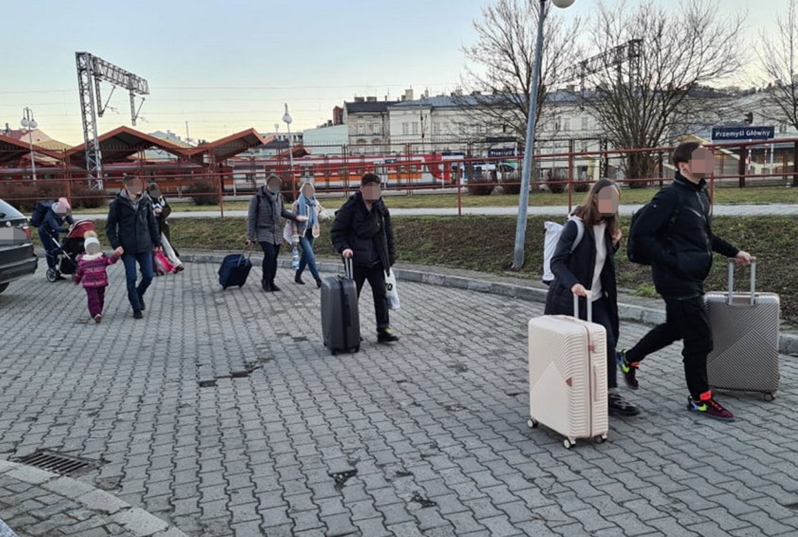 Wojna na Ukrainie. Pociąg z Kijowa przyjechał do Przemyśla