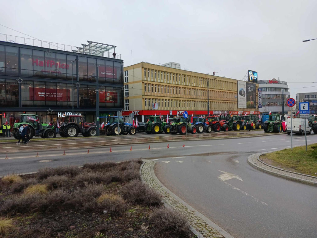 Protest rolników w Olsztynie 20 lutego