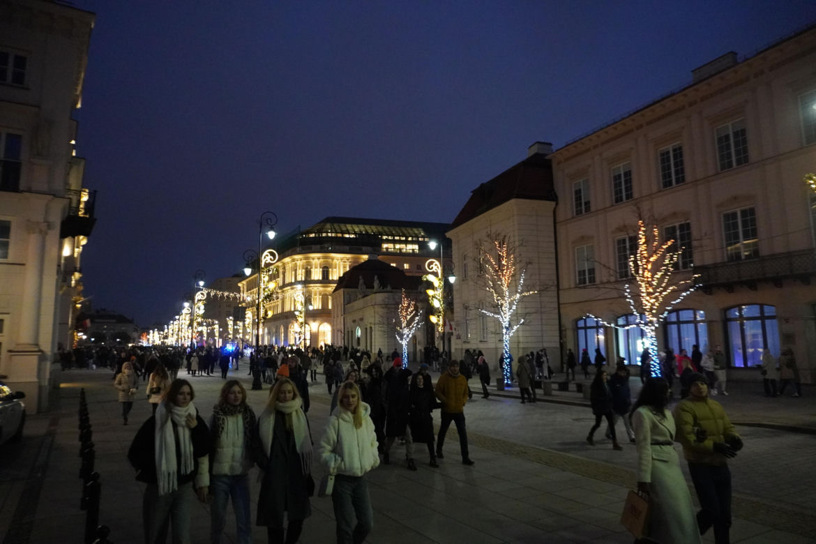 Świąteczna iluminacja Traktu Królewskiego 7.12.2024