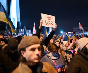 Solidarni z Ukrainą. Wielki wiec w Gdańsku