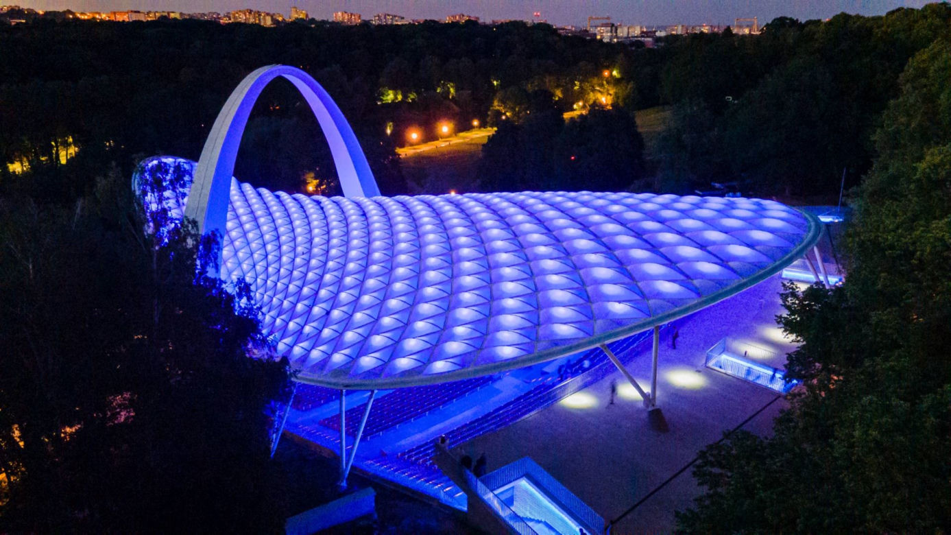 Testy iluminacji Teatru Letniego w Szczecinie
