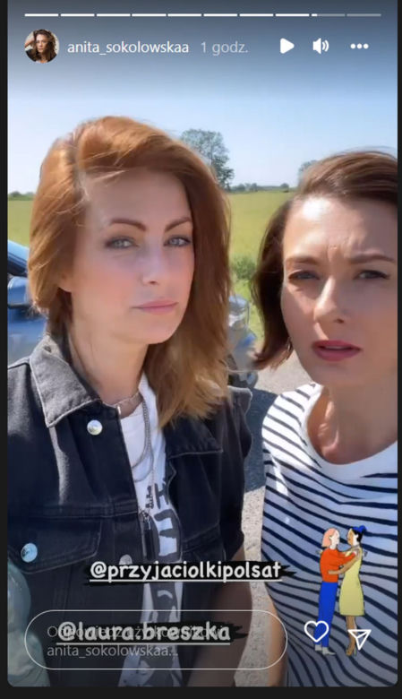 Przyjaciółki 20 sezon na planie. Zuza (Anita Sokołowska), Marta (Laura Breszka)