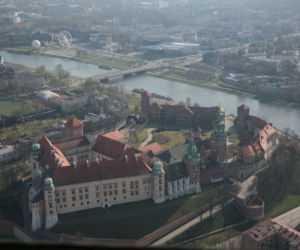 Kraków z lotu ptaka w czasie kwarantanny