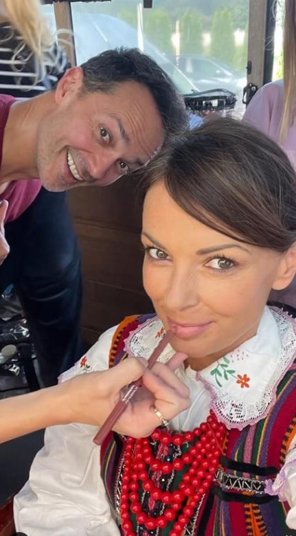 Barwy szczęścia nowy sezon na planie. Kasia (Katarzyna Glinka), Mariusz (Rafał Cieszyński)