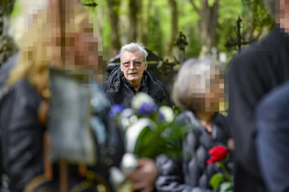 Wojciech PIjanowski na pogrzebie Stanisławy Ryster