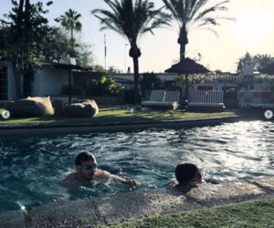 Olga Frycz z rodziną na wakacjach