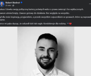 Nie żyje Łukasz Litewka