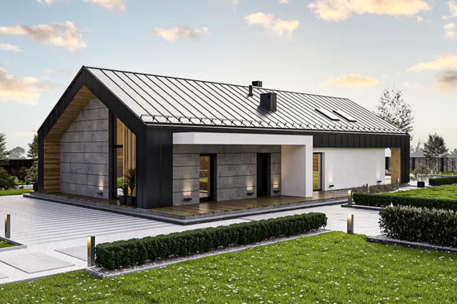 Projekt domu PA-19, parterowego, w technologii murowej