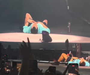 Harry Styles upadł na scenę