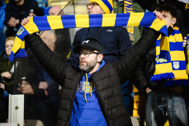 Arka Gdynia - Lechia Gdańsk: Zdjęcia kibiców z derbów Trójmiasta w ramach 23. kolejki PKO BP Ekstraklasy